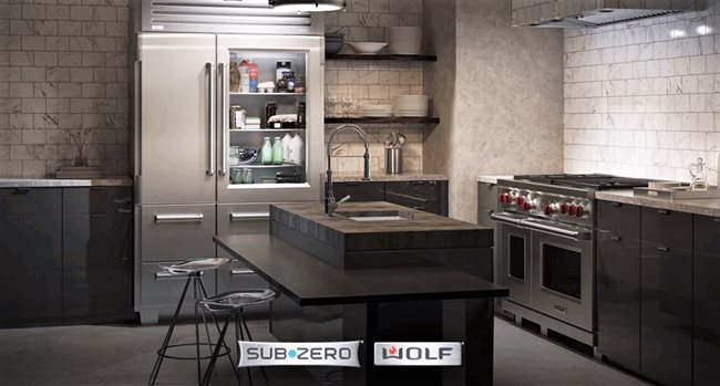 gourmet kitchen designer uses smart appliances