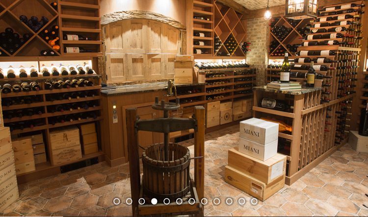 Basement wine room